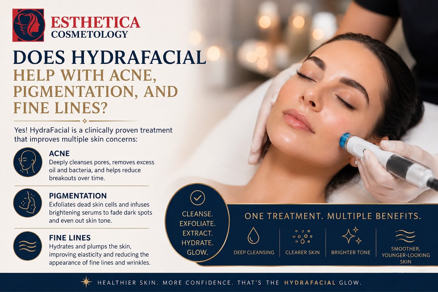 Does HydraFacial help with acne, pigmentation, and fine lines?