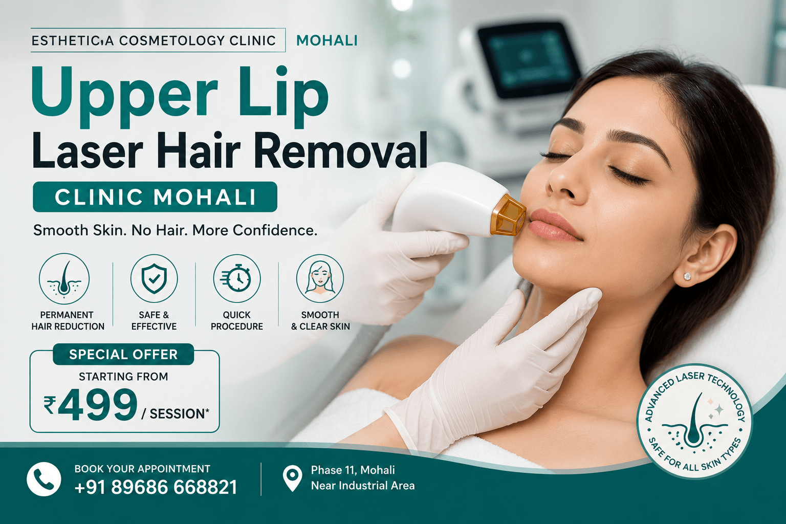 upper lip laser hair removal mohali