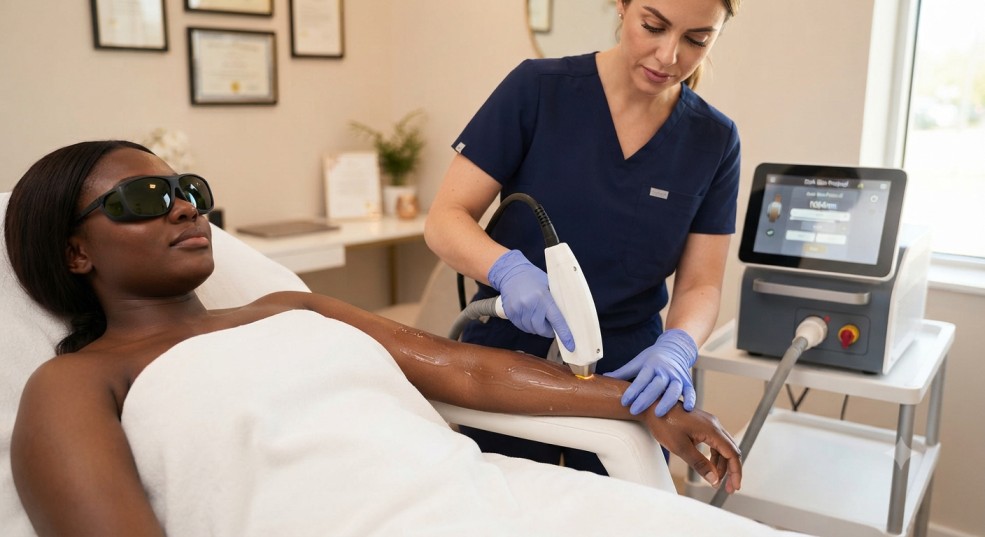 Laser Safety and Efficacy on Tanned or Darker Skin Tones: Safe Laser Hair Removal Parameters for High Fitzpatrick Skin Phototypes